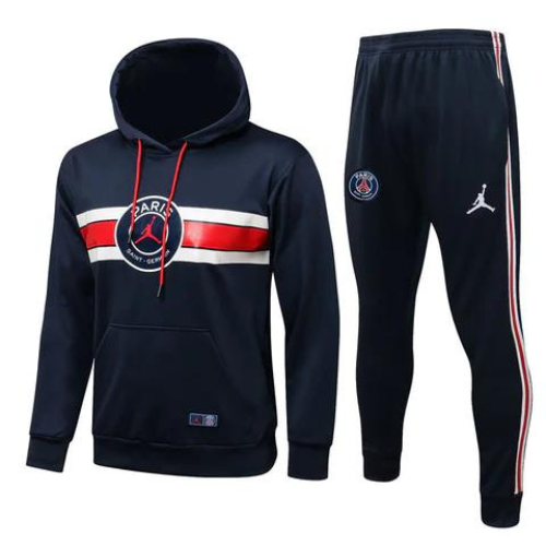 KIT FELPA CON CAPPUCCIO STEMMA PARIS + TUTA PSG X JORDAN 2021/22